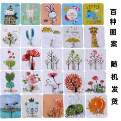 Household Patterned Hooks, No Drilling, Traceless, Strong Adhesive, Wall-Mounted, Heavy-Duty, for Bathroom, Kitchen, Behind the Door