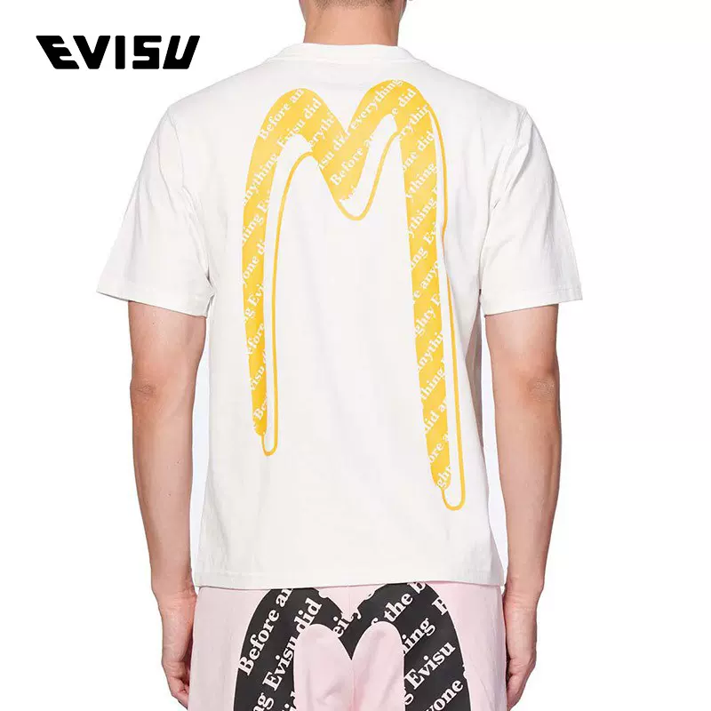 Evisu 年春夏满地品牌格言大m印花男士短袖t