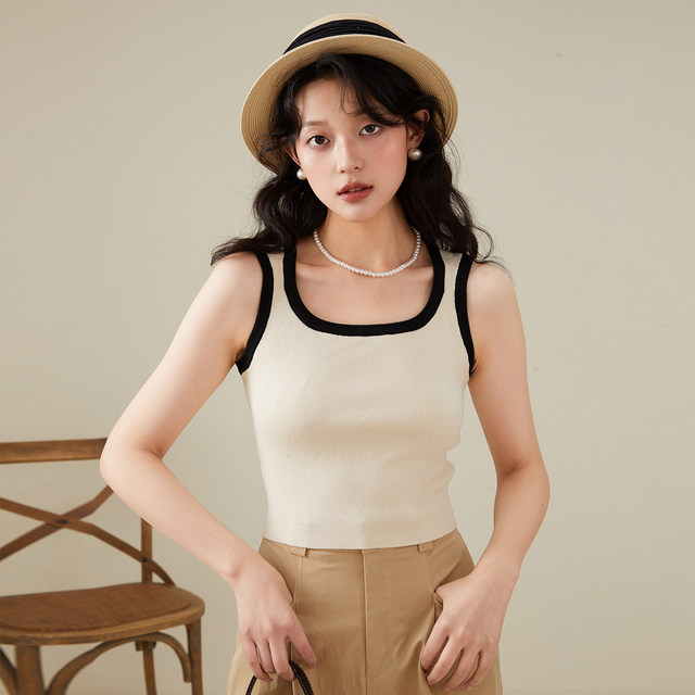 Women's inner vest knitted suspender sleeveless bottom top high-quality summer women's clothing