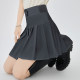 ONE MORE elastic waist pleated skirt for women 2025 autumn anti-exposure elastic high waist slimming skirt A-line skirt