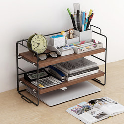 Simple Bookshelf Desktop Storage Rack Multi-Layer Office Desk Storage Layered Cabinet Bookshelf Next to the Desk