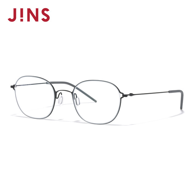
JINS eye posture with lenses, titanium frame, lightweight elliptical frame, myopia glasses, men and women can add lenses UTN25S078