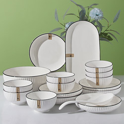 Dinnerware Set for Home Use 2026 New Model, Ceramic Underglaze Color Tableware for New Home, High-End Plate and Bowl Combination