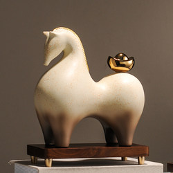 Home Decorations, Living Room Wine Cabinet, Immediately Bring Wealth, Horse Figurine to Attract Wealth, Zodiac Sign, High-End Feel, Housewarming New Home Crafts