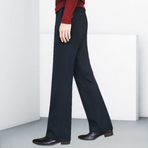 Advanced sensory elastic micro -flared pants men's sinking sense of width -leg width trousers trend business men's straight casual pants