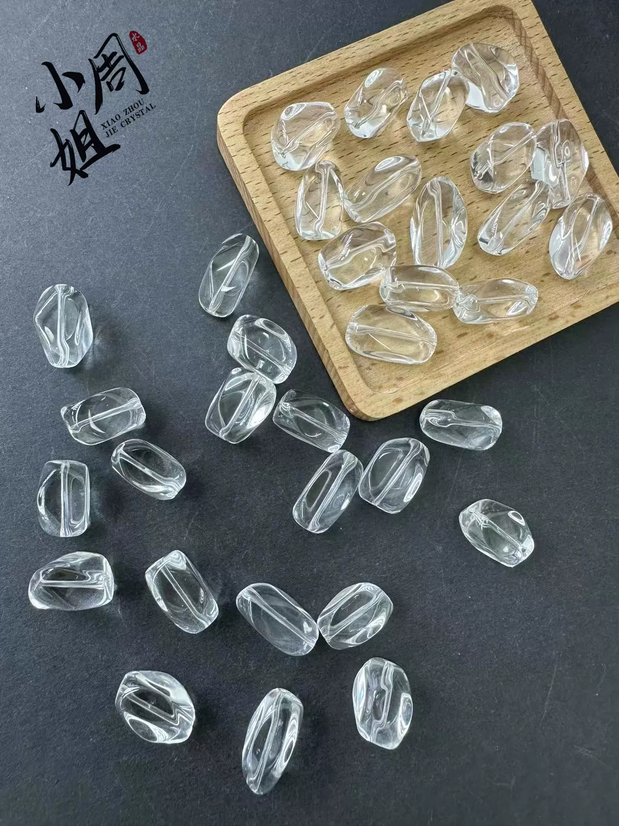天然水晶珠子散珠不规则随形白水晶透明真水晶耳坠散珠diy手链-Taobao Singapore