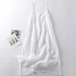 
First-line brand foreign trade cabinets, cotton and linen suspender dress, thin and breathable inner layer, bottom vest mid-length skirt