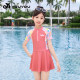 Children's swimsuits and girls one-piece 2025 new style Zhongda Children's professional swimming training seaside sun protection hot spring equipment