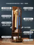 Gương trang điểm gỗ nguyên khối Yangyuan, gương lắp, gương soi toàn thân, gương cao từ trần đến sàn có tủ trang điểm, móc treo quần áo, ngăn đựng và xoay tích hợp tủ gương đứng 