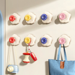 Suction Cup Entryway Hook, Strong Adhesive, No Drilling Required, Entryway Key Holder, Hat Storage, Adhesive Mount