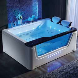 Acrylic Double Couple Surfing Massage Bathtub Waterfall Constant Temperature Large Pool 1.7m Single Hotel Home Bathtub