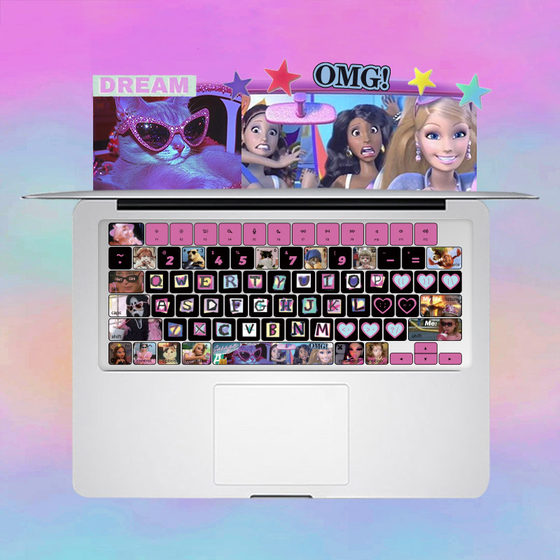 
Suitable for MacBook silicone m4 3 keyboard film pro13 protection air apple notebook 14 computer y2k girl