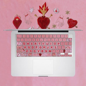 
Applicable to the new MacBook silicone keyboard film m3 protection air apple notebook 14 computer pro13 imitation beads