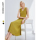 Langzi French sleeveless design sensor knitted long skirt 2024 new women's temperament high -level sense dress

