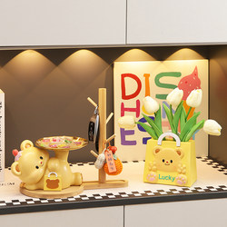 Cute and Creative Bear-Shaped Key Holder for Entryway, Decorative Ornament for Living Room, Home, Shoe Cabinet, Housewarming Gift