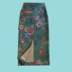New fashionable spring and autumn printed elastic texture deer leather rear slit long skirt high waist hip slim one-step skirt