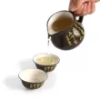 Đen Đường Thơ Kung Fu Trà Hoàn Chỉnh Gốm Cát Tím Gốm Tặng Bao Phủ Bát Ấm Trà Trà Hộp Quà Tặng bộ am chen bộ ấm chén uống trà cao cấp nhập khẩu Ấm trà - Bộ ấm trà