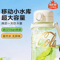 Coca-Cola Summer Water Cup Large Capacity Sports Water Bottle High Temperature Resistant Portable Straw Cup Female Space Cup