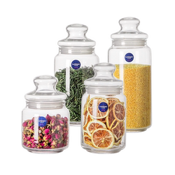 Lemeiya glass cereal bottle tea can with lid