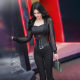 
Colorful summer mesh knitted long-sleeved top new European and American celebrity sexy shirt
