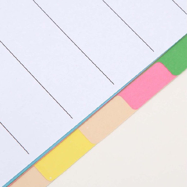 후데쿠아이 FD1000A 종이 색상 분류 색인 카드 10 단계 분류 용지 10 페이지 구분지 페이징 용지-