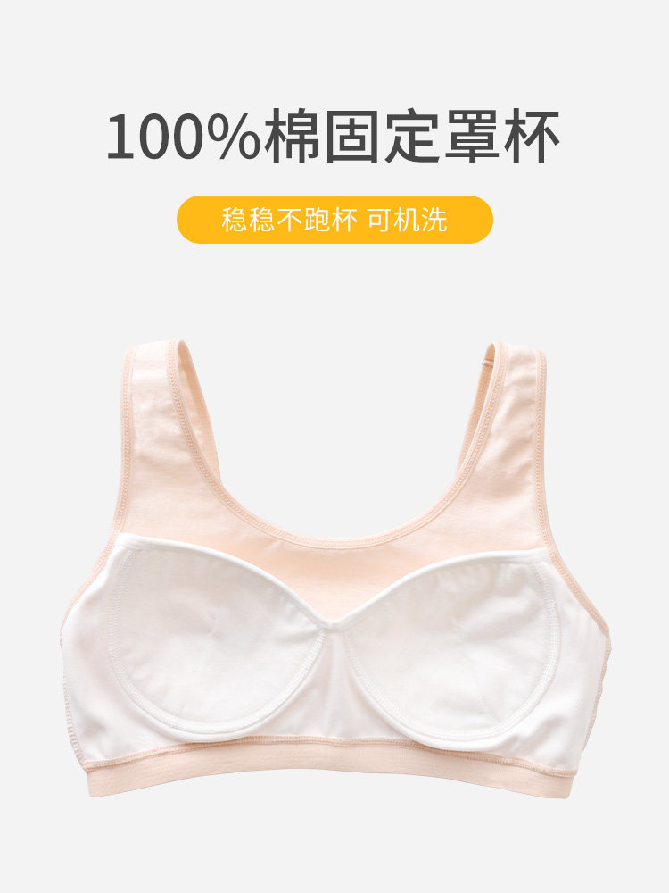 Pacco 3 Reggiseni Sportivi In Cotone Per Ragazze - Età 8-16 Anni - Multicolore (Rosa/Bianco/Nero/Grigio)