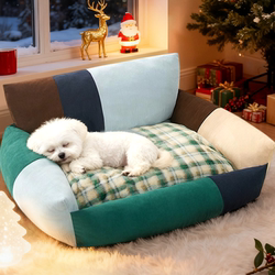 Dog Kennel Is Thickeneded and Warm in Winter, Removable and Washable, Small Size Dogs Bichon Sleeping Sofa Bed, Cat Kennel, Universal Pet for All Seasons
