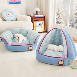 Dog House Is Warm in Winter, Thickened and Semi-Enclosed, Providing a Safe Sleeping Place for Small Dogs and Cats, Suitable for All Seasons