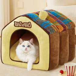 Cat House, Thickened and Warm in Winter, Enclosed and Secure, Suitable for Kittens in Winter, Can Be Used in All Seasons, Pet Dog Villa