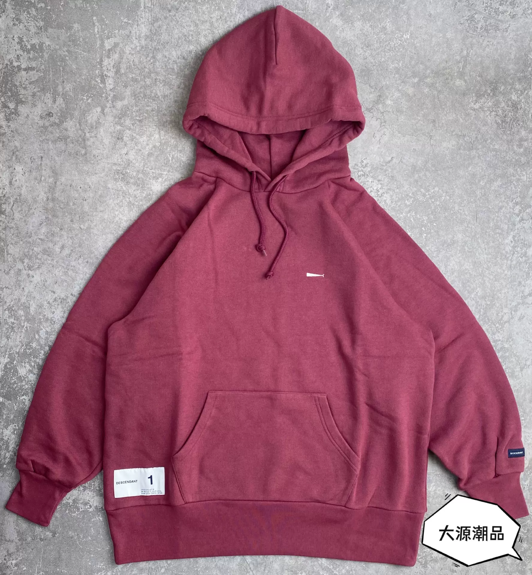 现货DESCENDANT PE HOODED SWEATSHIRT 01DCDT鲸鱼帽衫卫衣19AW-Taobao