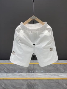 
European shorts men's 2025 summer breathable and comfortable thin fashion embroidery versatile quick-drying men's casual five-point pants