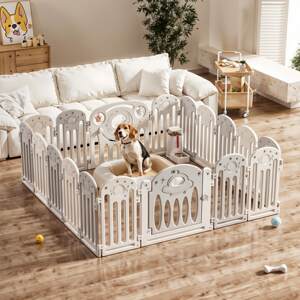 
Teddy dog cage, medium and small dog pet supplies, cat and dog fence, fence, isolation door, balcony dog fence