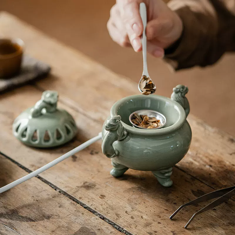 香炉 高温电熏香炉沉香檀香电子香薰炉可干烧定时调温加热电香炉