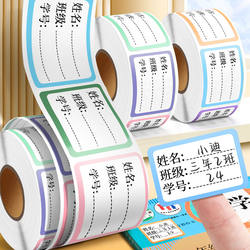 Name Stickers for Children, Kindergarten, Primary School Students, First Grade, and Middle School Students. Label Stickers, Name Tags That Can Be Written On, for Girls, Waterproof, Tear-Resistant, Oil-Resistant, Writable, Self-Adhesive, Non-Drying Adhesive Paper Labels