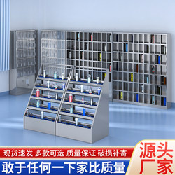 Stainless Steel Water Cup Cabinet Workshop Staff Multi-Compartment Water Cup Rack Tea Room Tea Cup Storage Cabinet Factory Storage Locker