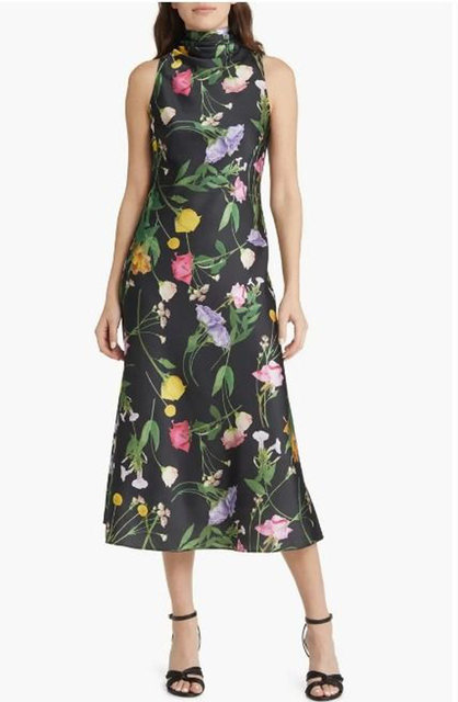 Knee Length Wrap Jersey Dress Ladies Short Sleeves V-neck Smart Casual