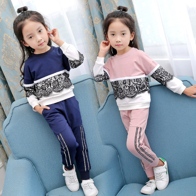 Children's clothing girls' suits spring and autumn 2024 new medium and ...