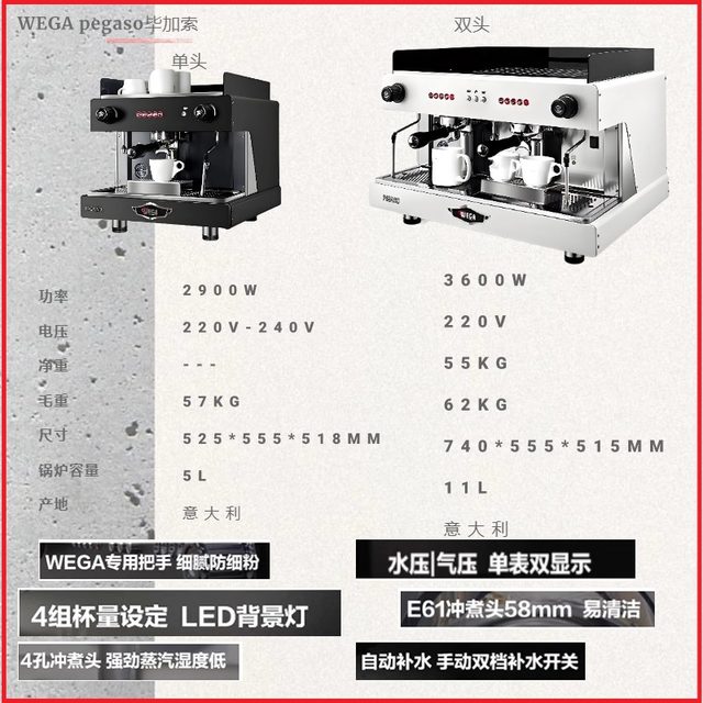 WEGApegaso Picasso coffee machine double head e61 milk tea shop Italian
