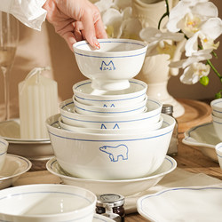 Ceramic Tableware Set for Home Use 2025 New Model High-End Bowls, Plates, and Dishes with a Sense of Sophistication, Housewarming and Wedding Gift Tableware