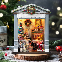 Smart Fun House DIY Little House Gathering Joyful Hymn Christmas Gingerbread House Handmade Assembly Model Mini Architectural Model House