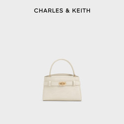 Charles&Keith Spring and Summer Women's Bag Ck2-50270880-1 Hand-Held Cross-Body Crocodile Pattern Kelly Bag Wedding Bag