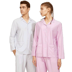 
Little nurse Tiansi pajamas men and women long sleeves spring and autumn thin long velvet cotton casual open-padded home clothing set summer