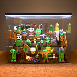 Foreign Shanhaijing-Style Figurine Toys, All Kinds of Sakura Wooden Stick Figures Wearing Shoes, Shark Doll Model Characters