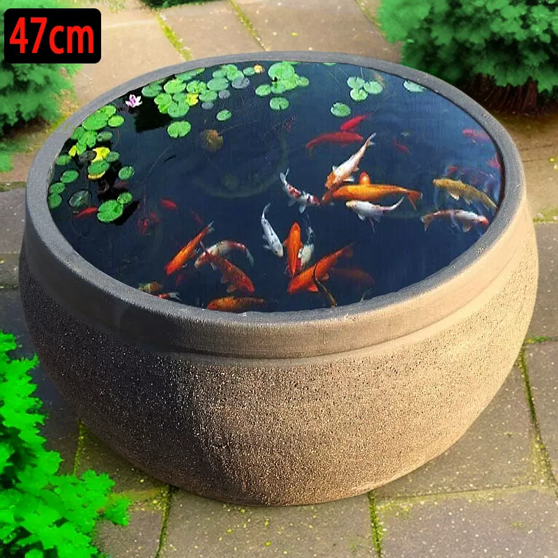 特大荷花缸 • 金魚缸 陶瓷大缸錦鯉金魚缸仿古特大號荷花缸庭院大水缸招財獅耳缸
