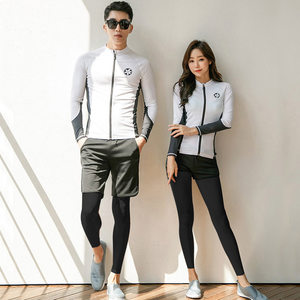 
Couple diving suits for women split long sleeves swimsuits and trousers sun protection slimming swimming suits snorkeling suits jellyfish suits men
