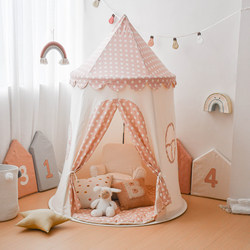 Mongolian Yurt Tent Children's Indoor Toy House Home Polka Dot Small House Castle Boys and Girls Pretend Play House