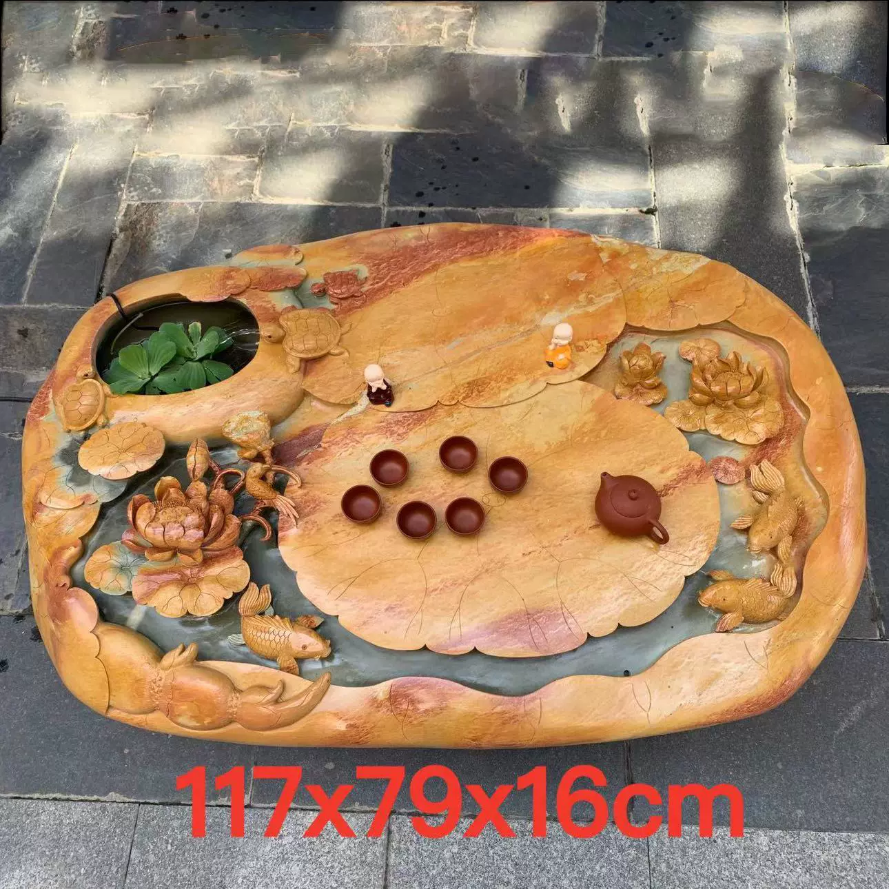 端硯茶盤肇慶精品綠端紫端宋坑天然原石家用石茶盤雕刻工廠直銷-Taobao
