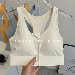 High-Intensity Sports Bra for Women, Summer Front Zipper Running Exercise Quick-Drying Bra, Push-Up Shock-Proof Fitness Yoga Wear