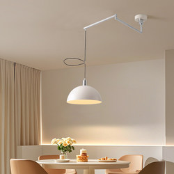 Modern Restaurant Movable Pendant Light, Retro Simple Study Lamp, Vintage Dining Room Lamp, Swing Arm Pendant Light