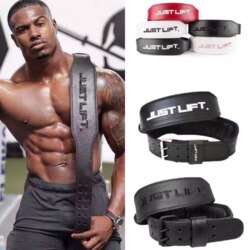 Just Lift Panda Fitness Training Belt Waist Support Protection for Squats, Weightlifting, Deadlifts, Bodybuilding, Unisex